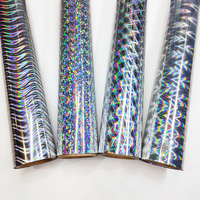 Rouleau de film holographique transparent en PET lavable de 18 microns pour le marquage à chaud sur tissus