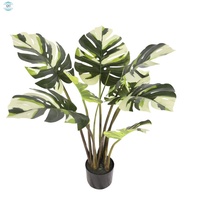 Plante artificielle Monstera tropicale avec feuilles variées, réaliste, en plastique, pour décoration intérieure, verdure