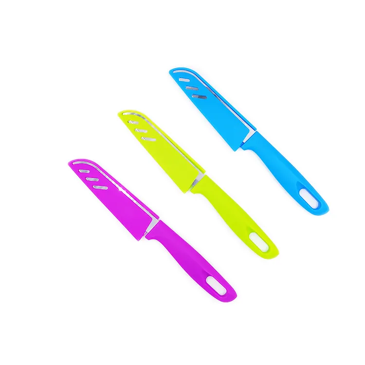 Stainless Steel Cheap Fruit Knife With Sheath Paring Knives Peeling Knives Vegetable Cutter With Pp Sheath For Home Use