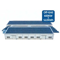 Système solaire connecté au réseau de 600 kW, batterie de 522 kWh, adapté aux toitures commerciales