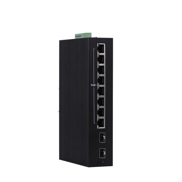 InMax Manufacturer Unmanaged 10/100/1000M RJ45 Din Rail Fast 10 Port Ethernet Industrial Switch for CCTV Security PoE Switch