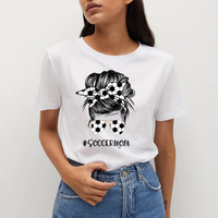 Nouveaux transferts DTF pour filles sur le thème du football, prêts à être pressés sur les t-shirts
