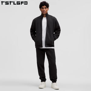 Chaqueta de chándal ajustada para hombre de alta calidad Ropa de calle ecológica y sostenible con cuello levantado Logotipo personalizado Estilo deportivo - Product Image 5