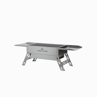 INBESTCAMP Barbecue au charbon de bois pliable moderne en acier inoxydable 304 - Portable et ignifuge pour l'extérieur