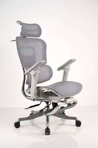 Chaise de bureau ergonomique pivotante à dossier moyen réglable en maille pour ordinateur, mobilier de maison moderne, vente en gros Foshan - Product Image 5