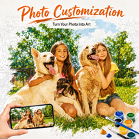 Kit de peinture par numéros personnalisé 36 couleurs pour adultes débutants et enfants – Toile de peinture DIY moderne pour portrait