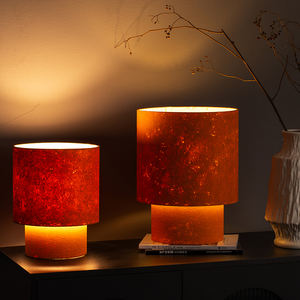 Lampe de table à prix d'usine, base en porcelaine blanche avec abat-jour en tissu, lampe de lecture pour chambre à coucher - Product Image 6