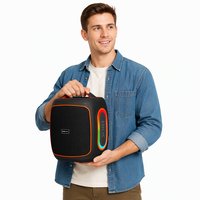 BKK / OEM 50W IPX5 Enceinte portable avec microphone intégré, batterie rechargeable USB et lumière LED RGB pour fêtes en extérieur