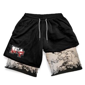 Pantalones Cortos Deportivos de Anime para Hombre, Baki Hanma <span class=keywords><strong>Manga</strong></span>, Impresión 3D, 2 en 1, Pantalones Cortos de Rendimiento, Secado Rápido, Compresión Deportiva, Pantalones Cortos de Verano - Product Image 5