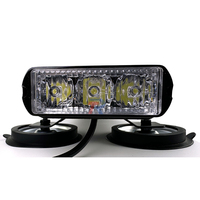 Luz de barra LED automática portátil de 25 pulgadas y 64 cm, estroboscópica baliza de cuatro lados, dos filas para mejorar el trabajo en la carretera y la seguridad de conducción