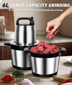 Hachoir à viande électrique 8L en acier inoxydable, puissant et abordable, idéal pour la cuisine domestique - Meilleure vente - Product Image 3