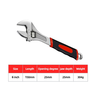 8'' 15'' 10'' 12'' Carbon Steel <strong>Adjustable</strong> <strong>Spanner</strong> Ratchet Wrench and Allen Key with Plastic Handle Repair Tools Money Wrench - Product Image 4