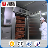 Grande capacité 250 500 1000 kg par lot four à fumée de bacon saucisse liquide fumoir viande gaz fumée maison poisson machine à fumée