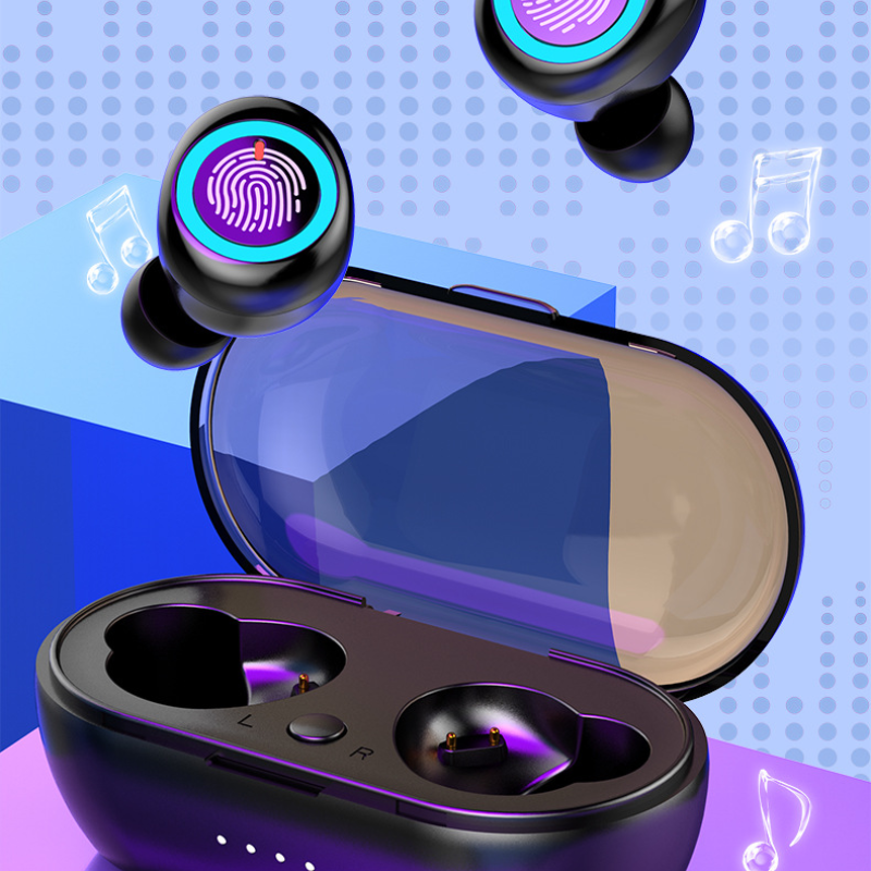 TWS-наушники Y50, 5,0 беспроводная гарнитура, IPX7 водонепроницаемые наушники с глубокими басами, настоящие Беспроводные стереонаушники Y30 Y50, спортивные наушники