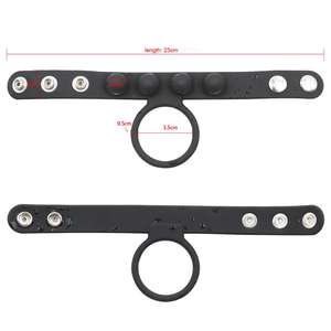 Silicone Gode Split Pénis Agrandissement Cockring pour Homme JJ Serrure Fine Anneau Pénien - Product Image 4