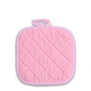 Pads de cuisine matelassés en coton résistants à la chaleur, multicolores, avec boucle de suspension - Product Image 6