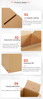 Boîtes d'emballage en papier carton imprimé d'usine personnalisées pour l'expédition de vêtements de taille standard en inventaire boîtes ondulées kraft pliantes