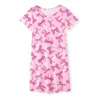Pyjama pour bébé fille, été 2025, pyjama doux et mignon à imprimé de dessin animé, robe de nuit décontractée, vêtements de maison, manches courtes, chemises de nuit pour filles