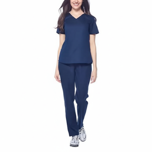 Fabricant d'uniformes de gommage imprimés sur mesure en 100% coton, haut et pantalon, médecin, infirmière, médical, design de Noël personnalisé - Product Image 1
