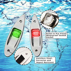 Lumière de navigation LED en acier inoxydable 12V étanche pour bateaux et navires de pêche - Product Image 2