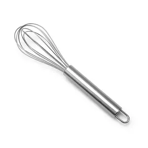 Hướng dẫn sử dụng nhà bếp Whisk 12/10/8inch tay thép không gỉ đẩy xuống trứng Beater