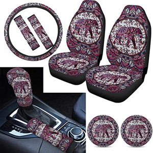 <span class=keywords><strong>Amazon</strong></span> Cross Border Automobile Housse de siège imprimée Phoenix Dog Claw Pattern Sous-verres Housse de frein à main 9 Sets de housse de volant - Product Image 6