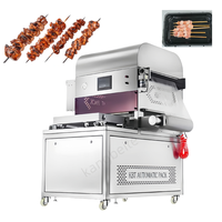 Machine d'emballage vertical pour brochettes d'agneau |   Emballage automatique de barquettes de viande