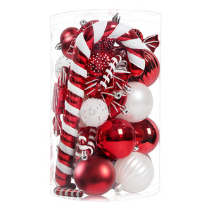 2025, superventas, 40 Uds., paquete cilíndrico de bolas de Navidad hechas a mano con formas surtidas para el hogar, árbol de Navidad y eventos festivos - Product Image 6