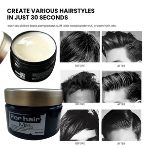 โพเมดจัดแต่งทรงผมเนื้อแมทท์สำหรับผู้ชาย แบบขายส่ง OEM แบรนด์ส่วนตัว แฮร์เคลย์ ครีมโพเมด แว็กซ์เจลแต่งผม เจลแต่งผมเนื้อแมทท์ - Product Image 5