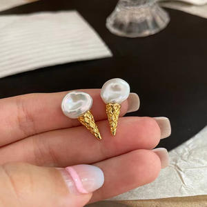 Boucles d'oreilles en argent S925 avec perles DIY, accessoires vides pour bijoux en argent, avec perles de 7-9 mm, catégorie de produit : boucles d'oreilles en perles - 21885 - Product Image 3