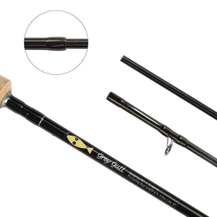 Peche Pesca Olta con alto contenido de carbono caña de pescar 4 piezas volar cañas de pescar