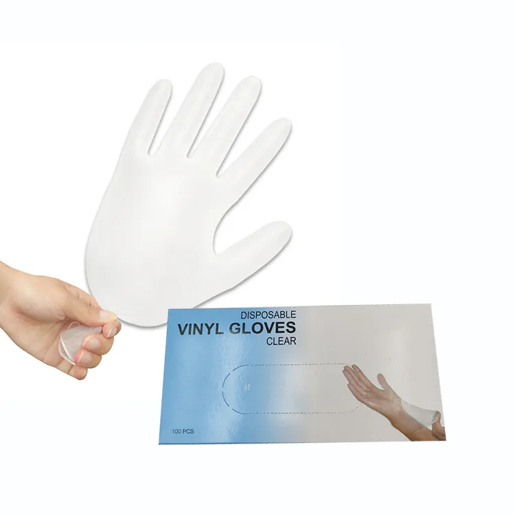 Luvas de mão no atacado baratas para cozinha, luvas de pvc sem pó para exame de vinil s/m/l/xl