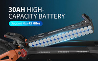 Scooter Eléctrico Plegable Negro y Naranja, 60V 30Ah, Motor Dual, Todoterreno, para Adultos