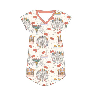Vestido Informal <span class=keywords><strong>de</strong></span> Tela <span class=keywords><strong>de</strong></span> Bambú Suave DH ODM para Niños Pequeños y Adultos, con Flecos, para Niñas - Product Image 4