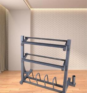 Multifunktions-Trainings gerät 3 Ebenen Hantel Stoßstangen platten Lang hantel stangen Lager regal für Fitness-Heim-Fitness geräte - Product Image 4