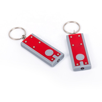Porte-clés LED promotionnels, mini lampe torche, porte-clés en plastique ABS personnalisés, utilisation en voyage, cadeaux publicitaires