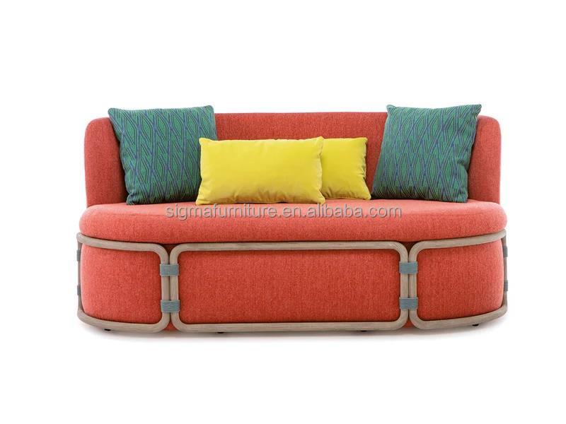 New Coming Modern Design Outdoor Furniture Teak Frame Comfortable Couch All Weather Patio Sofa