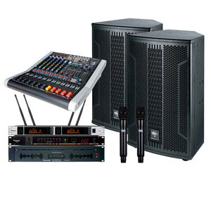 Tianlang Audio 15 Inch Full Range <b>Speaker</b> System With Mixer And Wireless <b>Microphone</b> For Stage Wedding Banquet - Product Image 3