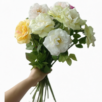 Dekorasi Bunga PVC DREA Floral Decor, Bunga Mawar Sutra Buatan Baru dengan Sentuhan Realistis untuk Dekorasi Rumah dan Centerpiece Tahun Baru
