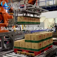 Palettiseur robotisé automatique Lilan personnalisé, machine de palettisation automatique pour cartons, canettes, bouteilles, barils, sacs, palettiseur robotisé