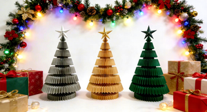 Nuovo 2025 Albero di Natale Pieghevole in Cedro Ecologico di Alta Qualità con Luci LED e Base in Carta Kraft per Decorazioni Negozi e Matrimoni - Product Image 2