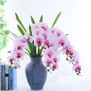 Центральные реальное прикосновение латекс фаленопсис обувь с украшениями в виде цветков и бабочек orchidl орхидеи договоренности в фарфоровая ваза горшок