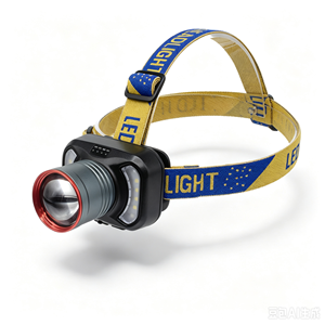 Linterna frontal LED WOSEN de doble color 7070 con chip potente, enfoque telescópico, atenuación gradual, control principal y lateral, para camping al aire libre. - Product Image 1