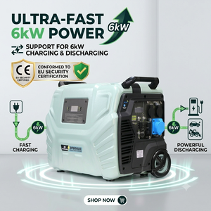 สถานีไฟฟ้าพกพา 5000W เกรด 5376Wh คลื่นไซน์บริสุทธิ์ แบตเตอรี่แบบ Deep Cycle อายุการใช้งานยาวนาน พร้อมเซลล์แสงอาทิตย์และตัวควบคุม MPPT ภายนอก - Product Image 1