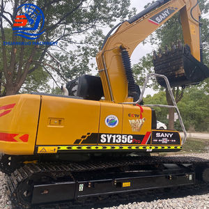 Sany รถขุด SY135 135C ตีนตะขาบไฮดรอลิกพร้อมเครื่องยนต์เกียร์ PLC กำลัง77kW 13.5ตัน - Product Image 1