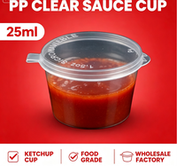 Gobelets jetables personnalisés en PP pour sauces, petits récipients de qualité alimentaire pour huile d'olive, pour importateurs de restauration rapide, achat en gros