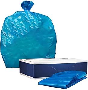 Bolsas de Basura para Reciclaje Huamaohengchun de 65 Galones, 1.5 Mil, Azules, Resistentes, para Contenedores de Basura, 50” x 48”, para Uso Industrial - Product Image 2