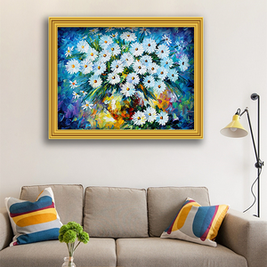 Pintura de pared de arte clásico margaritas y jarrón azul pintura al óleo DIY <span class=keywords><strong>por</strong></span> números <span class=keywords><strong>para</strong></span> pintura de decoración de sala de estar - Product Image 3