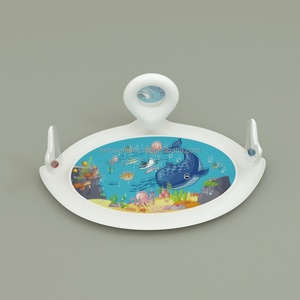 Tapis de jeu aquatique gonflable en PVC pour bébé, sûr, avec motif animaux marins et monde sous-marin, pour le temps sur le ventre, coussin d'exploration sensorielle de qualité - Product Image 5