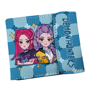 नई शैली मिश्रण कस्टम एनीमे पु चमड़े के बटन छोटे pu वॉलेट कार्टून वॉलेट पर्स महिला पुरुषों का सिक्का बैग - Product Image 5